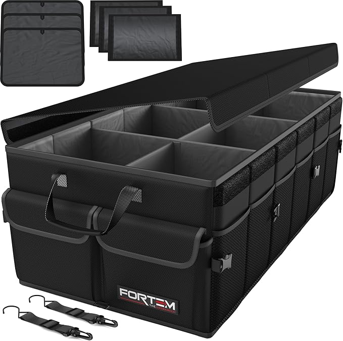 Trunk Organizer For SUV Car Trunk Organizer, Foldable Storage, Car Accessories for Women Men, Collapsible Bag, 600D Oxford, Non Slip Bottom, Straps, Soft Cover (85L)