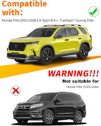 Low-Profile Window Rain Guard for Honda Pilot 2023-2026 Side Window Visors Extra-Thick Vent Visor Honda Pilot Window Deflectors Vent Shades Car Accessories-4pcs