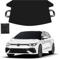 Windshield Cover for Ice and Snow | Durable 600D Oxford Fabric | Waterproof Winter Car Cover for Compact Cars, SUV and Sedan | Essential Car Winter Accessories | Small (64" x 42")