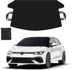 Windshield Cover for Ice and Snow | Durable 600D Oxford Fabric | Waterproof Winter Car Cover for Compact Cars, SUV and Sedan | Essential Car Winter Accessories | Small (64" x 42")