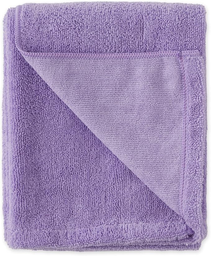 Pet Grooming Microfiber Towel, Embroidered Collection, X-Large,41x23.5, Lavender (Pack of 12)