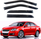 KPY Rain Guards Fit for 2006-2010 Volkswagen Jetta Sedan, Out-Channel Window Visors Vent Wind Deflectors 4PC, Car Accessories for 06-10 VW Jetta Sedan
