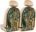 William Morris Forest Animals Raven Fox Peacock Blue Green Floral Car Seat Back Kick Protectors Kick Mats With Storage Pockets For Vehicles To Protect From Dirt Mud Scratches 2 Pack