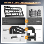 Molle Visor Organizer, Fiberglass Rigid MOLLE Panel, Tactical Versatile Car Sun Visor Organizer Interior Accessories Holder for Vehicle, SUV, Trucks