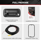 Tailgate Handle W/Reverse Backup Camera Replacement for 2004-2014 Ford F150, 2008-2016 F-250/F-350/F450/F550 Pickup Rear View Parking Camera RCA Connector Wide Angle Optional Guideline