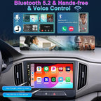 7 inch Double Din Car Stereo with Wireless Apple CarPlay, Android Auto Car Radio, Bluetooth 5.2, IPS 1024 * 600 Touchscreen, Backup Camera, FM Radio,Dual USB/Fast Charging/Subwoofer/Car Play
