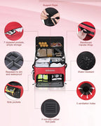 Golf Trunk Organizer, Waterproof Car Golf Locker with Separate Ventilated Compartment for 2 Pair Shoes, Golf Storage for Balls, Tees, Cap, Clothes, Gloves, Accessories, Gifts for Men, Women