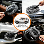 Car Detailing Brush Kit Interior & Exterior Cleaner, Ultra Soft Boars Hair Car Interior Detailing Brushes, 6 Different Detailing Brushes for Auto Detailing, Dashboard, Vents, Wheels and Tires