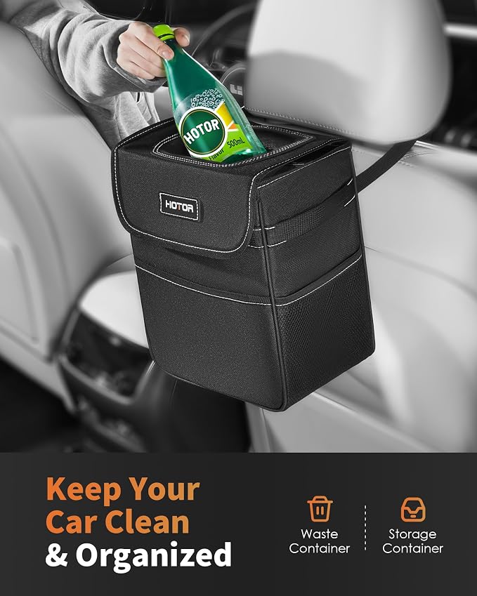 Car Trash Can - Leak-Proof Car Organizer and Storage Bag for The Back/Front/Console of Any Cars,Sedans, SUVs & Trucks Easy-to-Install Car Accessory Interior