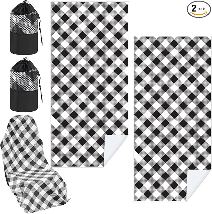 Car Seat Towel Covers with Storage Bag, 63 x 32 Inch Universal Non Slip Waterproof Sweat Protector for Car Truck, Gym Swimming Running, Machine Washable