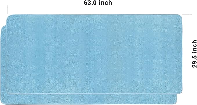 Microfiber Towels for Cars, 2 Pack 63" x 29.5" Car Drying Towel, Blue Reusable Car Towel, Quick Drying Car Microfiber Cleaning Cloth for RVs, SUVs, Trucks
