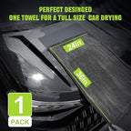 2 Pack Car Drying Towel, 1300 GSM Microfiber Towels for Cars (36" x 24" & 16" x 16"), Car Wash Mitt, Ultra-Absorbent, Streak Free, Car Wash Kit, Car Cleaning Detailing Supplies for SUVs, Trucks