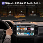 S8 Gen4 9" QLED Android Double DIN Car Stereo, Wireless CarPlay & Android Auto, 4G LTE, 4GB+64GB, DriveChat AI, Hi‑Fi DSP/4V RCA, Optical SPDIF, HDMI in/Out, F/R Dash Cam Inputs, S84G209P
