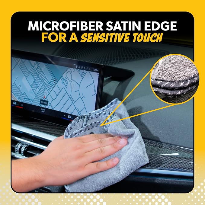 AllSwipe Multi-Purpose Microfiber Towels for Cars Microfiber Cleaning Cloth Gray Drying Towels Car Detailing for Wash Interior and Glass, 14 x 12 Inch - 6 Pack