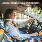 Car Air Freshener - Wood Air Freshener - Car Odor Eliminator for Visor Clip-Variety Scent Refill, Vehicle Scent Diffuser for Cabin, Truck & SUV - Pack of 4 (Teak-Amber-Cabana-Open Air)-CLIP INCLUDED