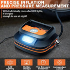 131 Pieces Car Emergency Safety Kit Bag with Air Compressor Jumper Cable Tire Pressure Gauge Roadside Emergency Car Kit for Vehicles