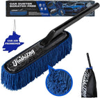 Car Duster Exterior - 25" Wood Handle Wax Cotton Hair Scratch Free Cleaning for Cars/SUV/Truck/RV Roofs & Windshields | Waterless Dust & Pollen Remover | Wax Cotton Hair Scratch Free Cleaning for Cars/SUV/Truck/RV Roofs & Windshields | Waterl...