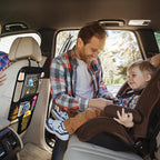 Backseat Car Organizer Mats Back Seat Organizers and Storage Bag with Touch Screen Tablet Holder for Kids Toddlers Seats, Travel Accessories, Road Trip Essentials (2PCS)