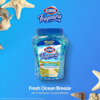 Fraganzia Crystal Beads Air Freshener, Long Lasting Room Deodorizer and Odor Eliminator Gel Beads to Freshen Home, Car, or Office, Fresh Ocean Breeze Scent, 12 Fl Oz