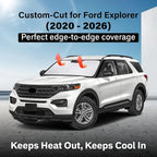 Windshield Sunshade Compatible for Ford Explorer 2020-2024 2025 2026, Sun Visor for Front Windshield & Window Sun Shade Cover, UV Heat Blocker & Protector, Car Accessories