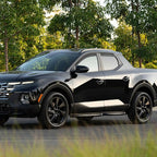 in-Channel Rain Guards Compatible with Hyundai Santa Cruz 2022 2023 2024 2025 2026, Durable Side Window Deflectors Sun Wind Deflector 2022-2026 Santa Cruz Rain Guard Black 4PCS