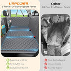 2026 Upgraded Back Seat Extender for Dogs - Large Hard Bottom Dog Car Seat Cover Holds 550lbs, Waterproof Dog Hammock Pet Bed with High-Density Foam Non-Slip Backseat Protector