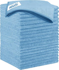 Blue Microfiber Cleaning Cloth 20 Pack 11.5 x 11.5 inch Microfiber Towels for Cars Ultra Absorbent Car Washing Cloth Lint Free Streak Free Cleaning Rags for Car, Kitchen Window
