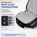 2026 Upgraded Ventilated Seat Cushion, 12V-24V Cooling Car Seat Cover for Front Seat, Cooled Seat Pad for Office Chair Sofa Car SUV Truck Universal Fit,Silver Gray