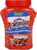Fraganzia Crystal Beads Air Freshener, Long Lasting Room Deodorizer and Odor Eliminator Gel Beads to Freshen Home, Car, or Office, Cherry Burst Scent, 12 Fl Oz