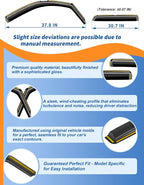 in-Channel Window Rain Guards Fit for Chevrolet(Chevy) Silverado & GMC Sierra Crew Cab 2014-2018 Extra Durable Window Deflectors Truck Window Vent Visors Vent Shades Exterior Car Accessories
