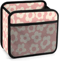 Car Backseat Organizer - Cute Aesthetic Car Storage Bin with Mesh Pocket & Reinforced Base - Universal Fit Hanging Seat Back Accessories for Women (Pink)