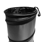 Automotive Waterproof Portable Collapsible Small Trash Can Garbage Container fits Most Cars,Polyethylene, SUVs, and Trucks Gray
