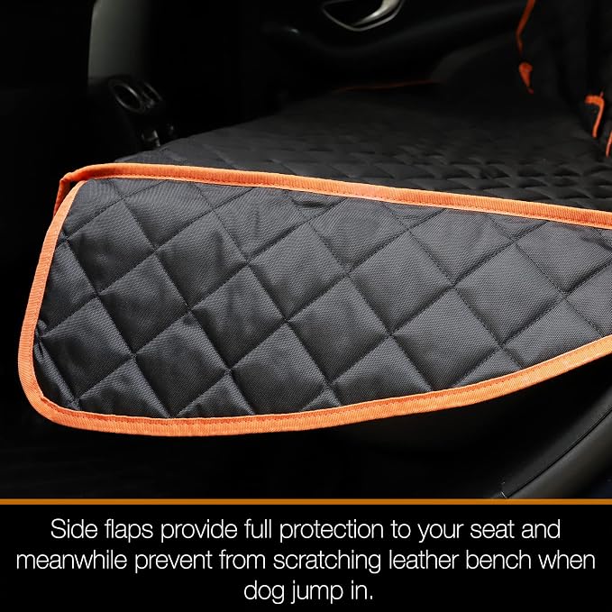 Car Seat Cover Waterproof Back Seat Cover for Kids and Dogs Without Smell Heavy Duty and Nonslip Rear Seat Protector Non Stick Fur Bench Seat Cover for SUV Van Easy to Install Machine Washable