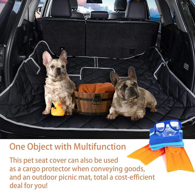 Dog Car Seat Cover Waterproof 56” x 50“ for for Trucks Cars & SUVs Back Seat Heavy-Duty Nonslip Pet Car Seat Cover Protector