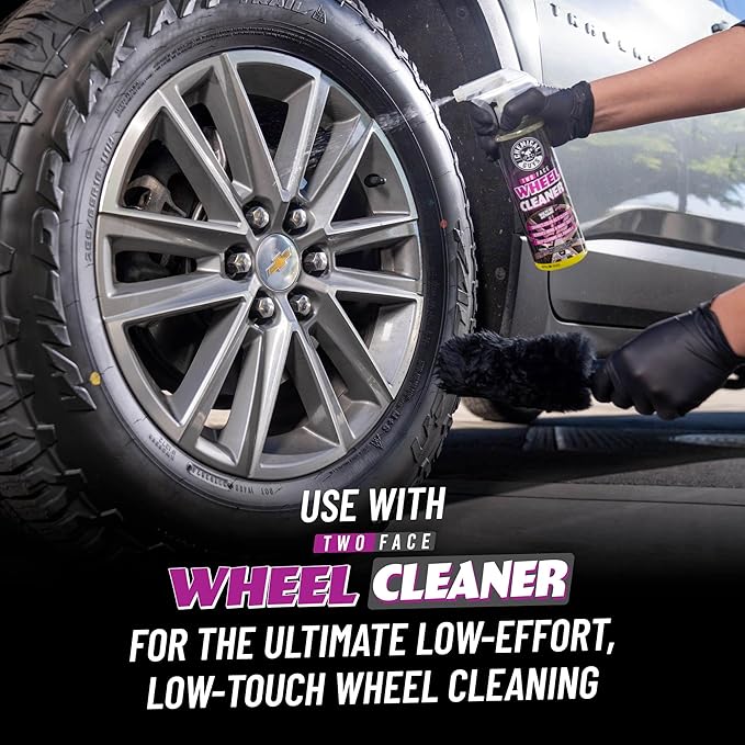 Gerbil Wheel and Rim Cleaning Brush - Soft Natural Bristle Detailing Tool for Tires, Exhausts & Delicate Surfaces - Wheel Cleaner Brush to Safely Clean Brake Dust, Grime and Dirt, 1 Pack