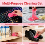 Universal Cleaning Gel Keyboard Dust Cleaner for Office Electronics Product,Cleaning Putty for Car Detailing Laptop Dusting Kit Computer Dust Remover,Computer Cleaning Accessories,Rose Pink