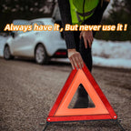 Safety Triangles for Emergency Use, Road Side Triangle Reflectors, Warning Triangle with Case for Vehicles Breakdown(3 Packs)