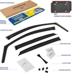 Goodyear Shatterproof in-Channel Window Deflectors for Lexus RX 350, RX 450H 2016-2022, Rain Guards, Window Visors for Cars, Vent Deflector, Car Accessories, 4 pcs - GY008425