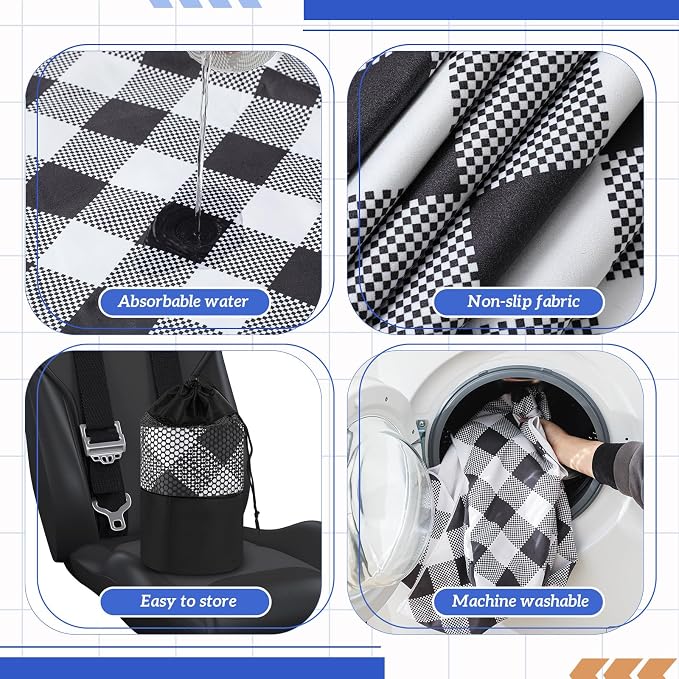 Car Seat Towel Covers with Storage Bag, 63 x 32 Inch Universal Non Slip Waterproof Sweat Protector for Car Truck, Gym Swimming Running, Machine Washable