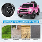 Licensed Chevrolet Colorado Electric Car for Kids, 12V Ride on Toys for Toddlers with Remote Control, Battery Powered Electric Car Ride On Vehicle w/Bluetooth, Soft Start, LED Lights - Pink