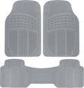 ProLiner Car Floor Mats for Cars Trucks SUV, 3-Piece All-Weather Heavy Duty Rubber Liners with Universal Trimmable Fit, Durable Waterproof Vehicle Auto Floor Mats with Capture Ridges Gray
