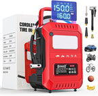 Tire Inflator Portable Air Compressor Compatible with Milwaukee 18V Battery, 160PSI Air Pump with Dual Digital Screen, Auto Shut-Off, 5X Faster Inflation & Deflation for Car (Tool Only)