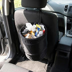 2 Pack Car Trash Can, Foldable Washable Mini Pop-Up Garbage Can | Leakproof Pop-Up Trash Can with Hanging Loop, Portable Waterproof Car Garbage Bin for Automotive Camp Office Travel(1 Gallon)