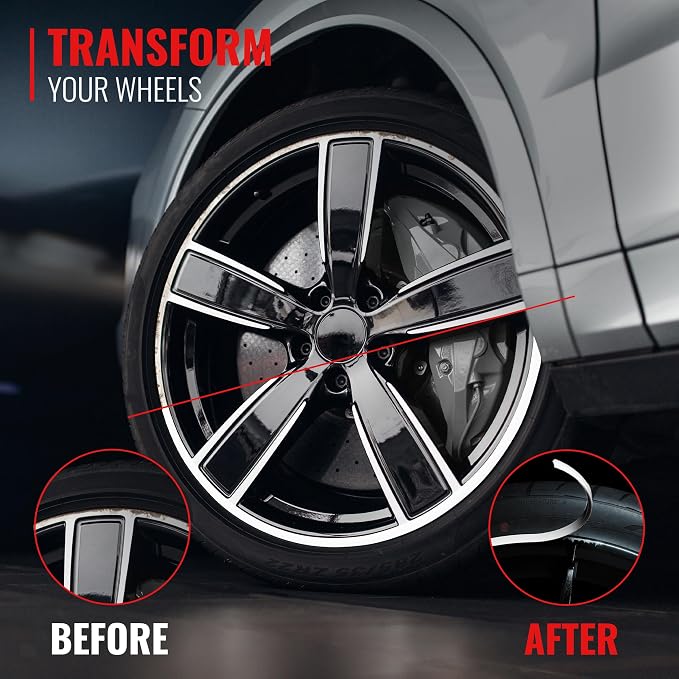 PROTECTiQ Universal Wheel Protection - Trim Easy to Apply with Automotive 3M Tape. 6 Colors - Fits Up to 24" Rims - Including Tesla - White