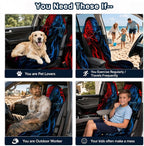 Car Seat Towel Cover 2 Pack for Front Seats, Sweat Absorbent Car Seat Protector with Non-Slip Backing, Waterproof Towel Car Seat Covers for Runners, Gym, Swimming, Beach, Pets, Tiger Strength