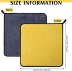 20 Pcs Microfiber Car Drying Towels Microfiber Cleaning Cloth 800 GSM Thick Plush Cleaning Dusting Cloth Auto Detailing Absorbent Towels Rags for Car Household Kitchen Window(Grey and Yellow)