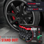 BASiQ Universal Styling Trim - 26 Feet, 6 Colors, Flat Design, Easy to Apply with Premium 3M Tape - Versatile Rim Styling and Color Accent for Cars, Trucks, SUVs - Light Gray