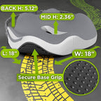 Medium Truck Seat Cushion for Truck Driver Seat Cushion - Upgraded Back Support, CertiPUR-US® Certified - Thick Memory Foam, Pain Relief for Hours of Driving, Trucker Approved Big Rig - Gray