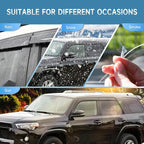 Rain Guards Compatible with Toyota 4Runner 2010-2024, Durable Tape-on Side Window Wind Deflectors & Visors 2010-2024 4Runner Rain Guard, Black 4 PCS