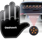 Car Accessories for Men - Car Finger Light with 6 Gestures Remote - Show Your Feelings to Drivers - Ideal Gift Hand Gesture Lights, Truck Accessories, Hand Sign Car LED Signs for Men and Women